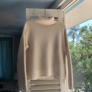 Vince cream ribbed wool turtleneck